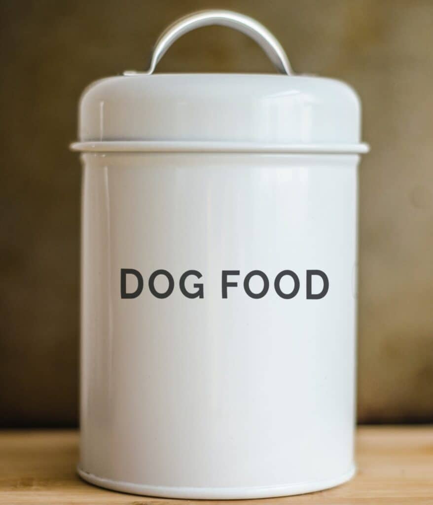 Get a storage to keep food out of your puppy's reach