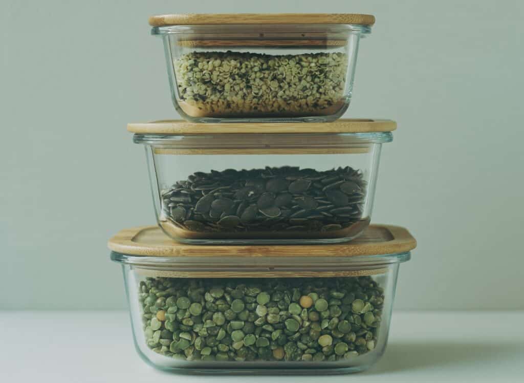 Just like human food containers, some dog food containers are stackable